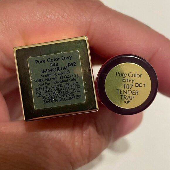 Estée Lauder Pure Color Envy Lipstick 540 Immortal & 107 Lipgloss Tender Trap - Picture 3 of 4